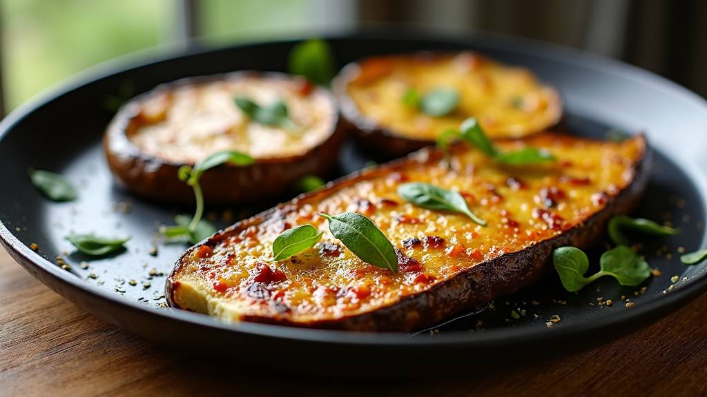 Aubergines farcies au four avec fromage gratiné
