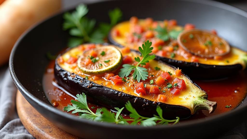 Infographie sur les bienfaits de l'aubergine pour la santé