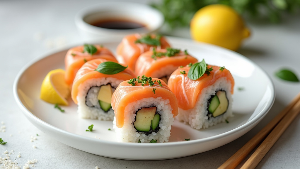 Différents types de sushis avec leurs valeurs caloriques