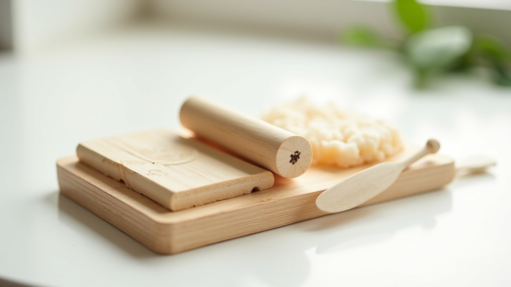 Ingrédients de sushis frais disposés sur un plateau de préparation