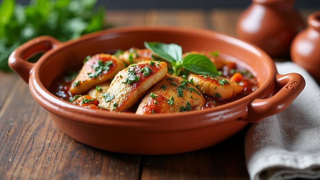 Comparaison visuelle entre un tajine brut et un tajine verni.