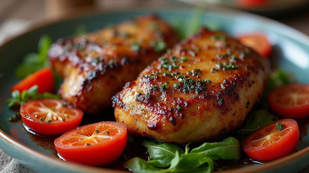 Cuisse de dinde en cours de cuisson au four