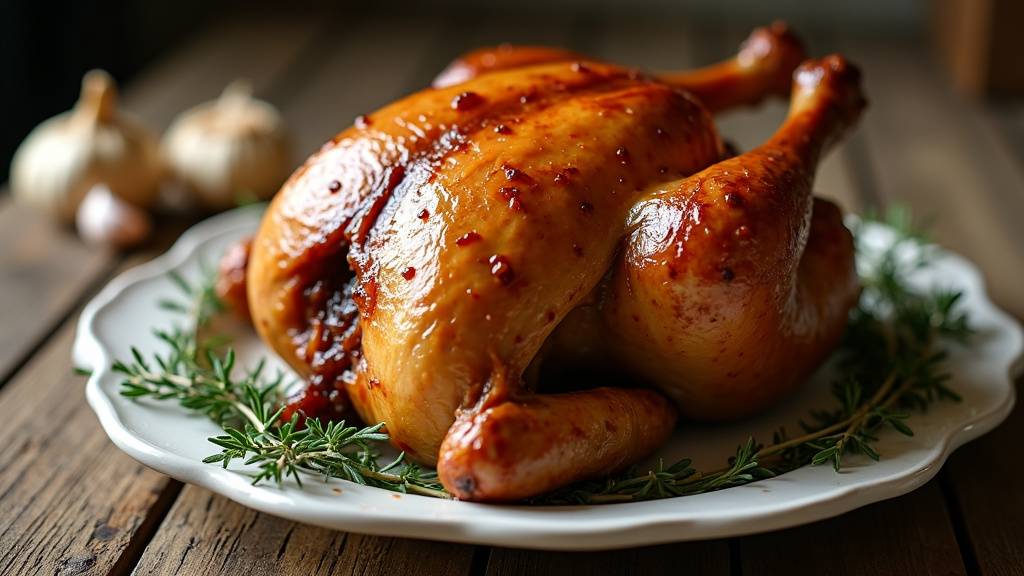 Préparation de la cuisse de dinde avant cuisson