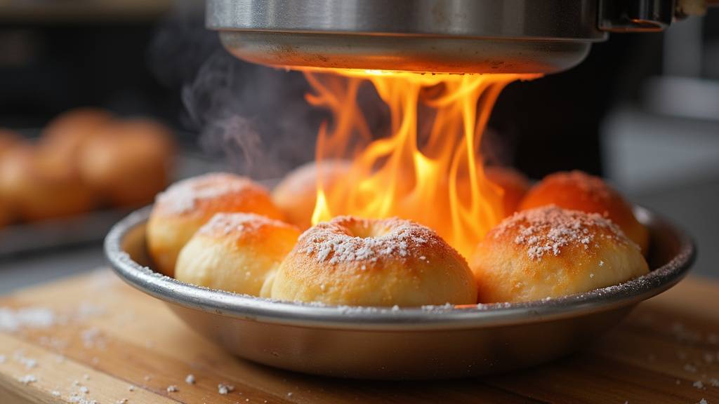 Gaufrier professionnel double modèle en action