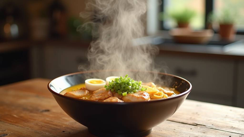 Illustration historique du ramen japonais traditionnel
