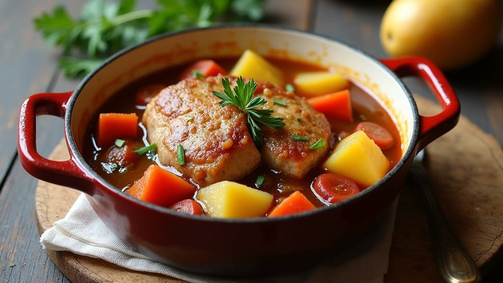 Ingrédients frais pour une potée auvergnate