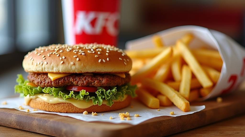 Aperçu du menu KFC Mâcon Sud avec poulet et accompagnements