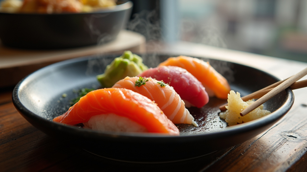 Chef sushi préparant des makis à Nantes