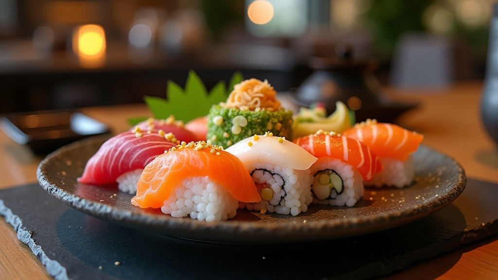 Assiette variée de sushis frais à Nantes