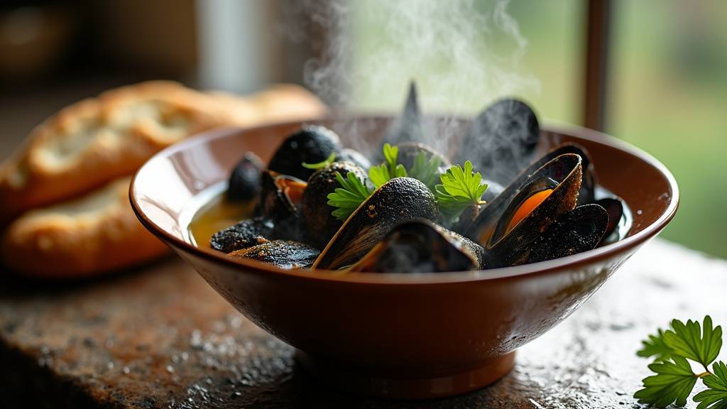 Moule fraîchent prêtes à être nettoyées