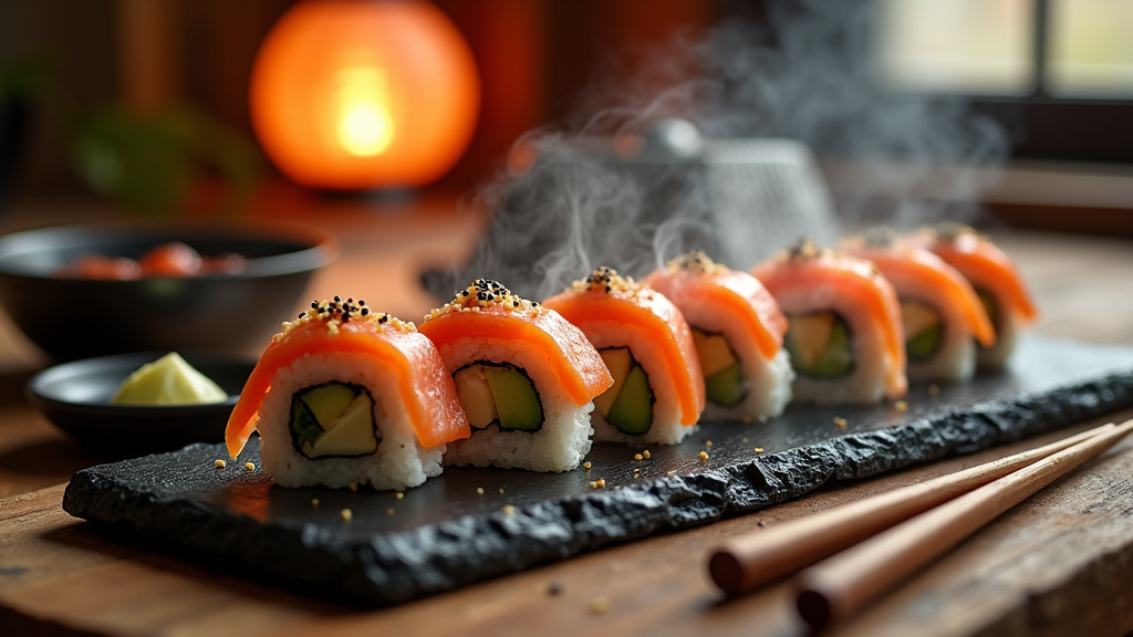 Table dressée pour une soirée sushi réussie à la maison