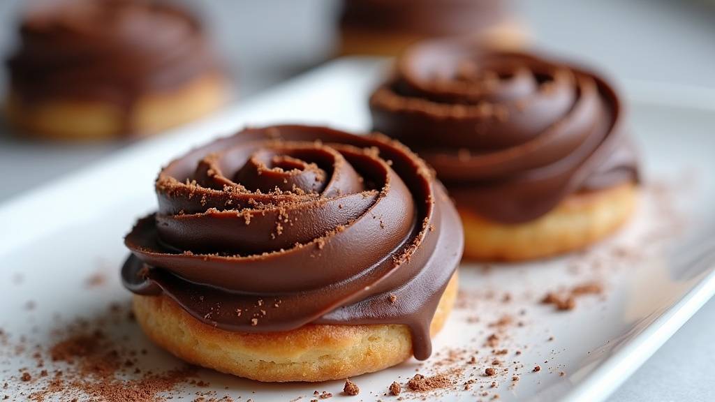 Roses des sables au chocolat au lait prêtes à déguster