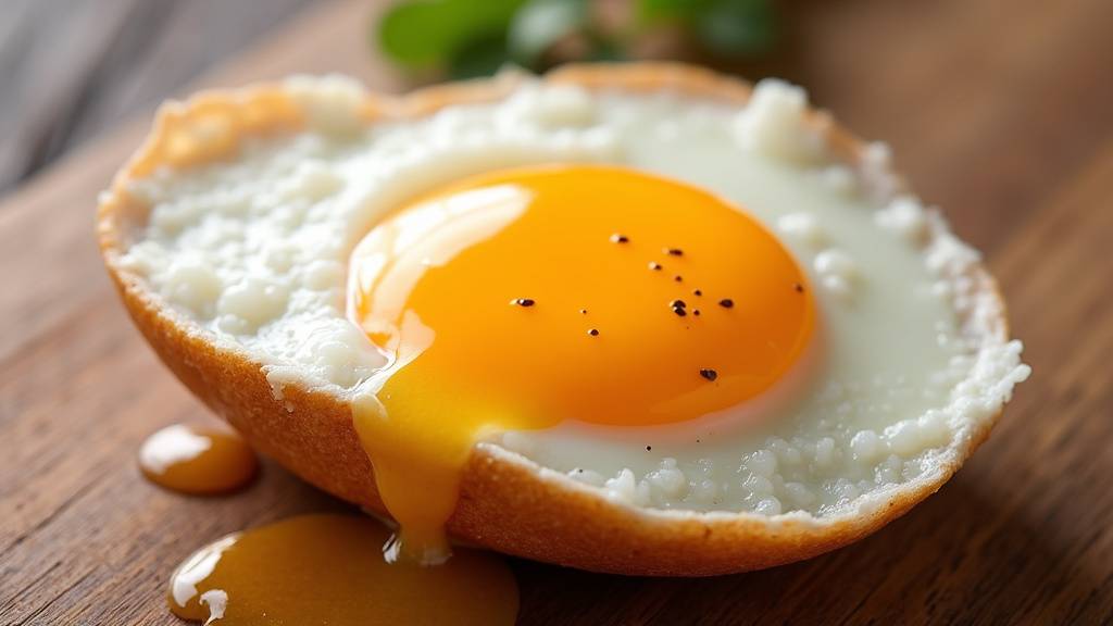 Infographie montrant la répartition des protéines et autres nutriments entre le blanc et le jaune d'œuf