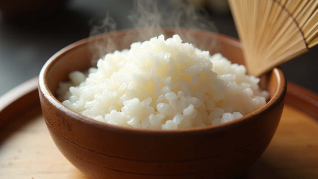 Différentes variétés de riz à sushi japonais sur une planche en bois