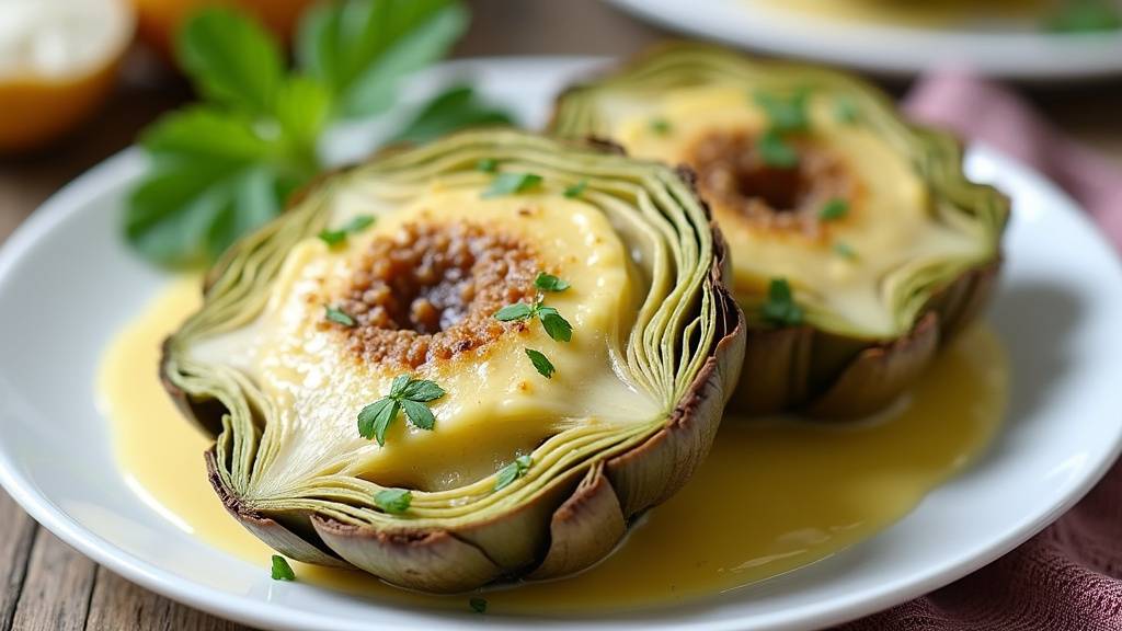 Artichauts mijotés dans une sauce tomate riche