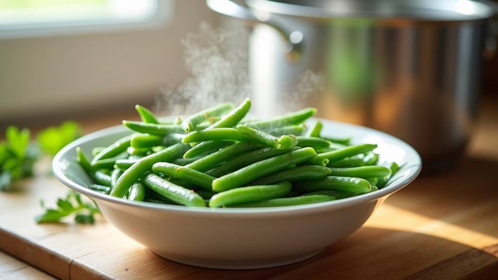 Sélection de haricots verts frais de qualité