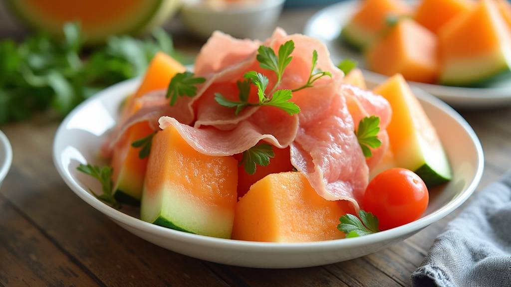Sélection de melon au marché